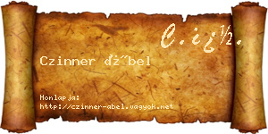 Czinner Ábel névjegykártya