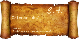 Czinner Ábel névjegykártya